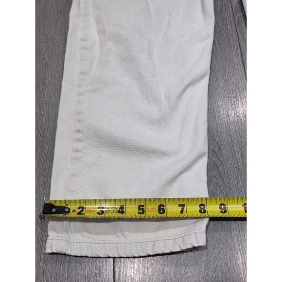 FREE PEOPLE Y2K Baggy Preppy Ziggy Denim Overalls Ivory Medium A004382 - Picture 14 of 15